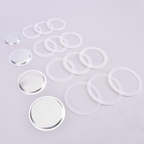Coffee Maker Seal Ring, Silicone Moka Pot Gasket Seal Ring with Sieve 3 cup - Picture 7 of 7