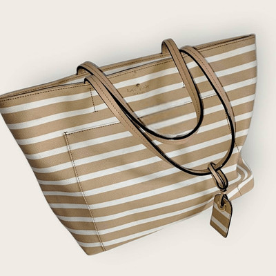 Kate Spade | Bags | Kate Spade Tote | Tan Stripes Hyde Lane | Large Tote |