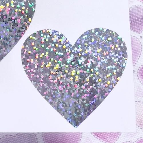 ¡Pegatinas holográficas de corazón brillante! - 1/4" a 4 pulgadas - Elige un tamaño y color - Imagen 6 de 10