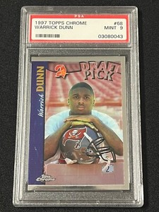 1997 Topps Chrome #68 Warrick Dunn RC Buccaneers PSA 9 MINT 043 