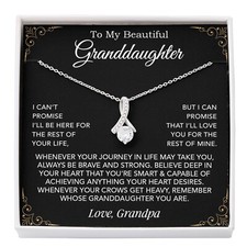 To My Granddaughter Necklace, Xmas Birthday Gift For Granddaughter From Grandpa