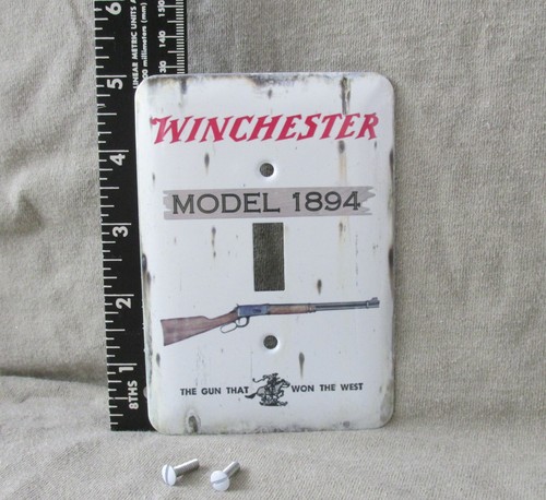 Winchester Model 1894 - Metal Light Switch Cover -New- Old Tin Sign Look -Rustic - 第 2/9 張圖片
