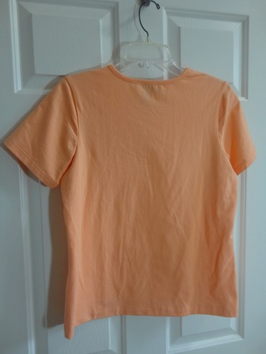 Denim & Co. Size S Women's Set Pink/Tangerine Ribbed Flatback Blazer & T-Shirt - Picture 5 of 6