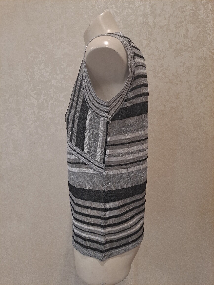 Alexander McQueen Rare C. 95/96 Vintage Stripe Metal Cut n Sew