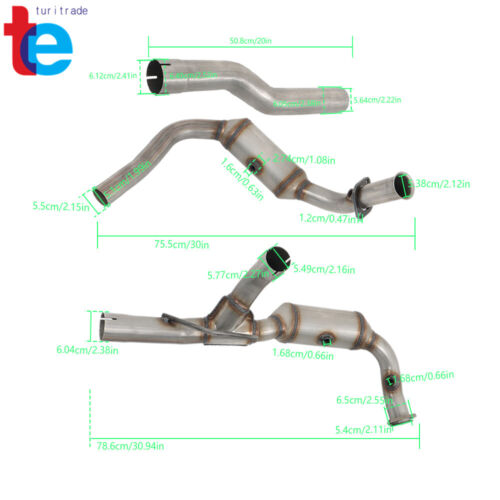 For 2007-2012 Dodge Nitro 3.7L Front Catalytic Converter Y Pipe - Foto 4 di 12