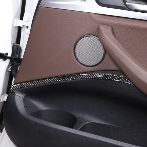 4 PIEZAS Portavasos de fibra de carbono Puerta Decoración Pegatina Borde Decoración Para BMW X3 2018-2022 - Imagen 3 de 11