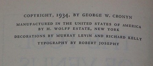 THE FOOL OF VENUS BY GEORGE CRONYN, 1934 HARDCOVER WITH DUSTJACKET - Picture 6 of 8