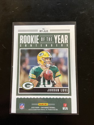 2020 Contenders Football Jordan Love Rookie Of The Year RY-JLO Packers RC. PWE - Foto 2 di 2