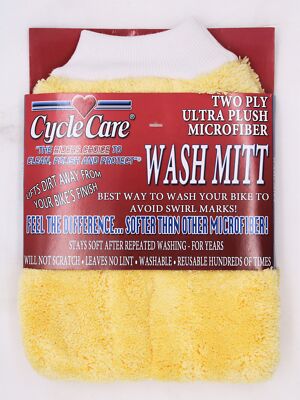 Genuine Cycle Care Microfiber Wash Mitt (Yellow) Part Number - 37040138