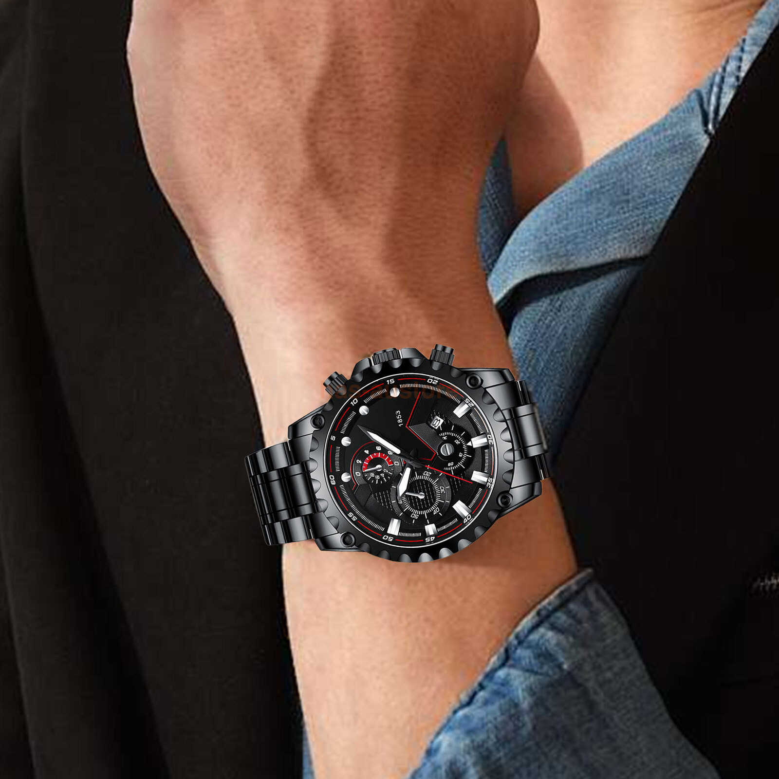 AU NEW Men's Luxury Watch Stainless Steel Quartz Luminous Classic Wristwatch