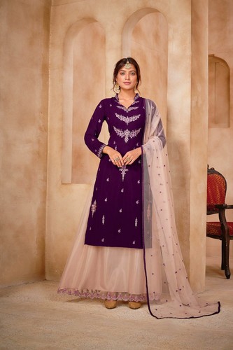 Indiano Kurta Bollywood Abito Sposa Matrimonio Formale Donna Top Salwar  Kamees | eBay