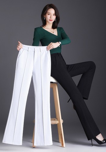 Long Pants Womens Size 4-20 Office Formal Business Trousers High Rise Stretch - Picture 11 of 26