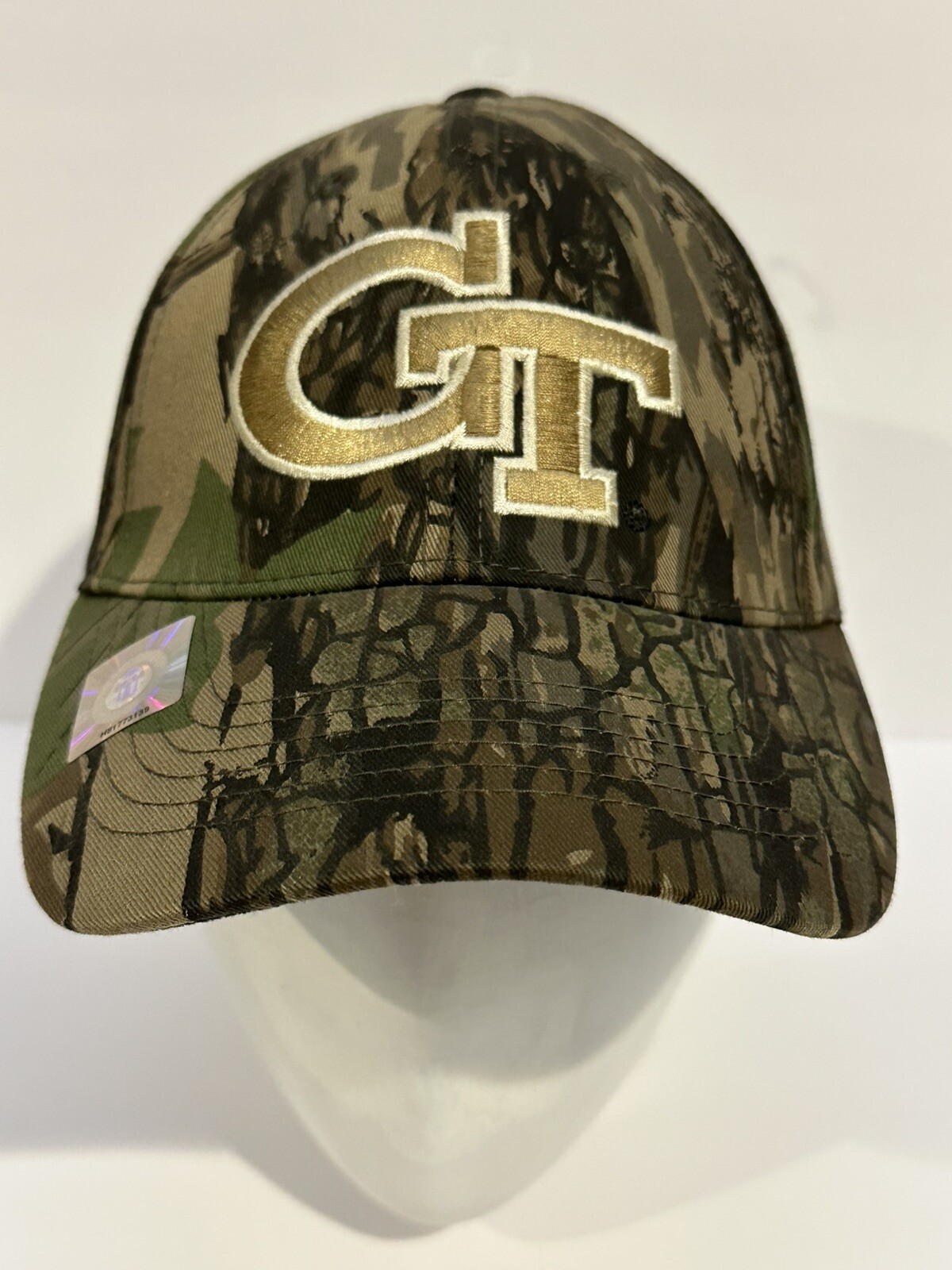 Georgia Tech Hat Cap Strap Back Green Brown Camouflage Camo College Football Men