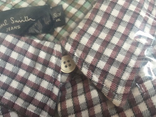 New With Tags Paul Smith Red/Green Checkered Slim Fit Sportshirt Sz. XXL $175.00 - Picture 5 of 6
