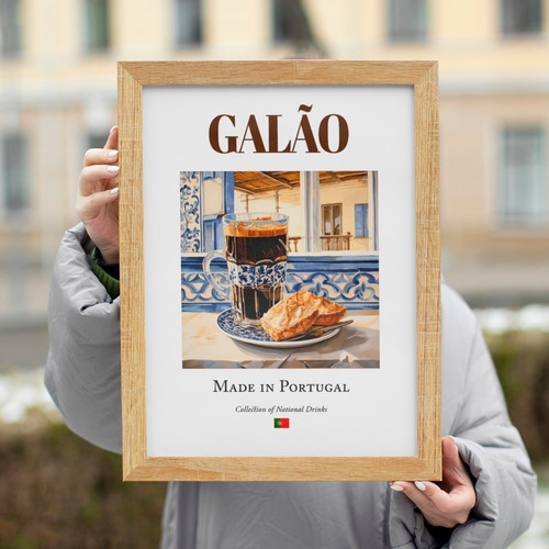 Galão Azulejo Tile Print | Portuguese Coffee Wall Art | Kitchen & Bar Decor - Picture 7 of 11
