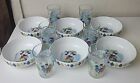 Vtg 6 Place Settings Atomic Disney Mickey & Minnie Mouse Glasses/Bowls Gibson