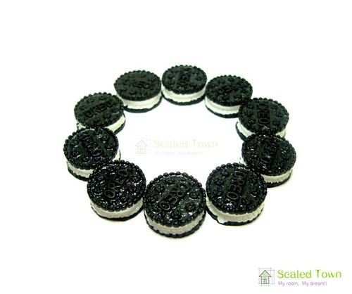 10 Miniatur Oreo Sandwich Keks Schokolade Kekse Puppenhaus Essen Bäckerei Dekor - Bild 4 von 12