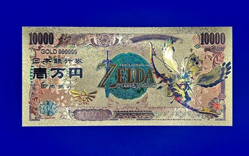 24k Gold foil The Legend of Zelda Banknote Set collectable - Picture 3 of 9