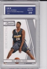 PAUL GEORGE ROOKIE CARD 2010 Prestige Basketball GRADED $$ GEM MINT 10 Pacers RC