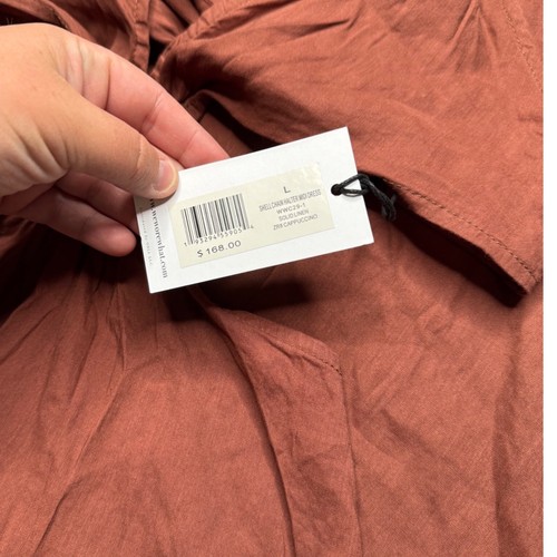 We Wore What Revolve Shell Chain Halter Midi Dress Large Trendy Brown - Picture 10 of 10