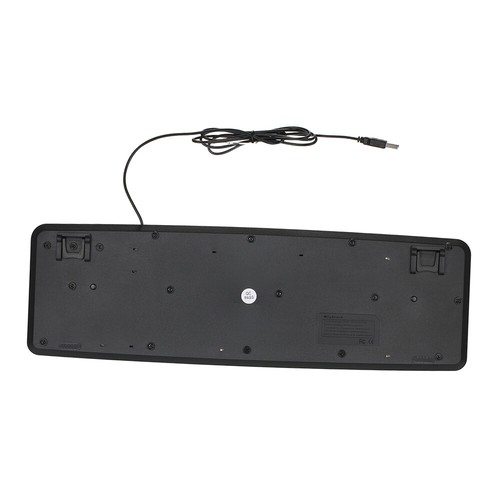USB Wired PC Keyboard High Contrast Large Print White Keys Black Letter G8I8 - Zdjęcie 6 z 10