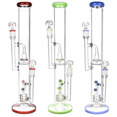 Pulsar Dub Fungi Straight Tube Water Pipe- 17''/14mm F / Colors Vary