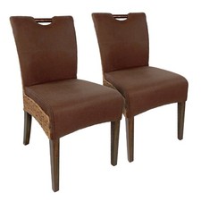 Rattanstuhl Esszimmer Stühle Set 2 Stück Wintergarten Stühle Bilbao Polsterstühl