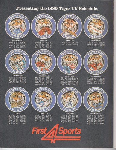 Detroit Tigers 1980 Official MLB Baseball Vintage Yearbook Program Magazine Rare - Picture 4 of 11