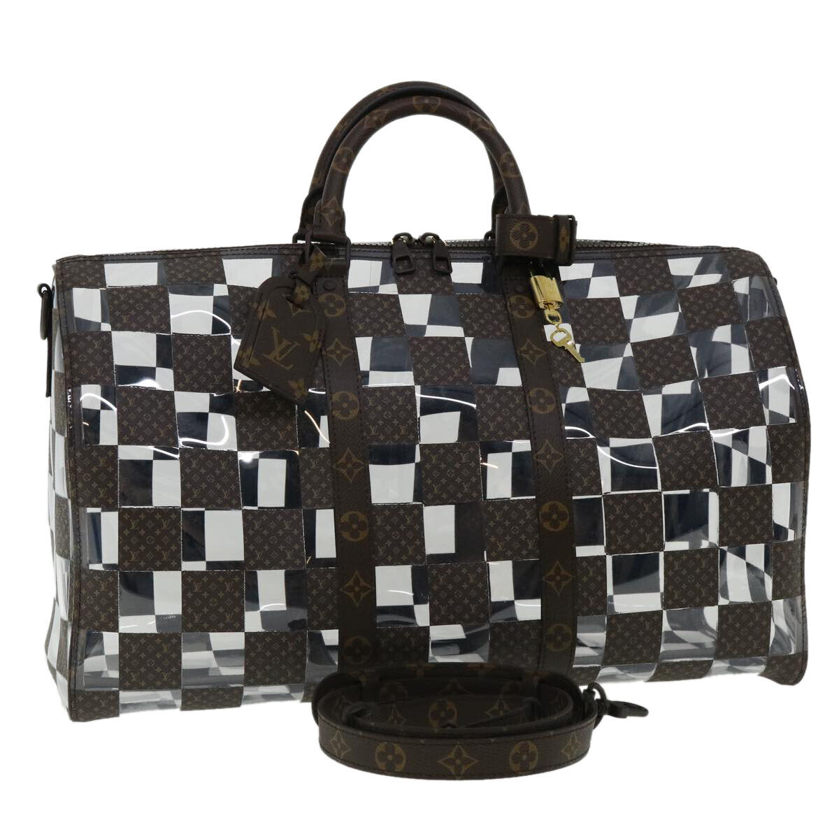 Louis Vuitton Keepall Bandouliere 50 Monogram Chess Brown/Clear