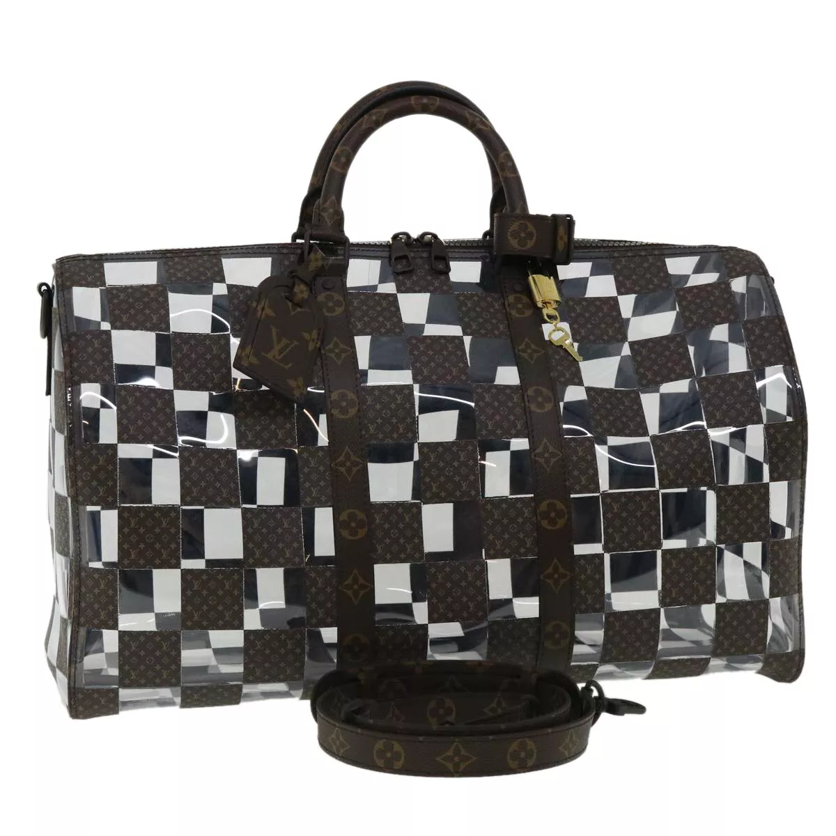 Shop Louis Vuitton Keepall Monogram Logo Boston Bags (M59676