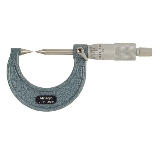 MITUTOYO 112-225 Point Micrometer,0-1 In,30 Deg Steel 4CGD8