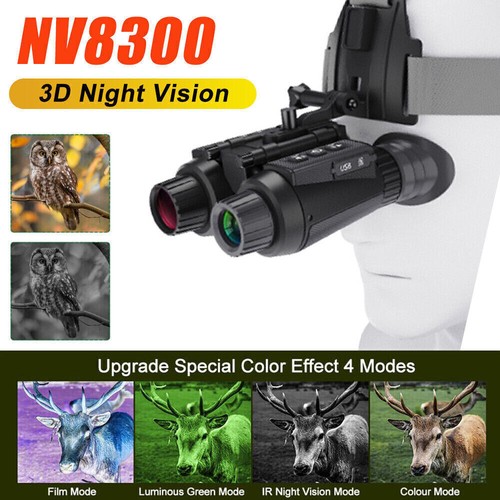NV8300 Infrared Night Vision Binoculars 4K 3D Head Mounted Goggles 8X Zoom 300M - Picture 2 of 25