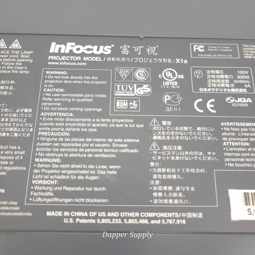 InFocus Model X1A Desktop Multimedia Projector - Picture 11 of 11