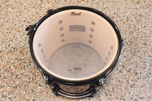 Pearl Vision Series 8x10" Tom Drum Birch Shell Black on Maroon - Picture 7 of 10