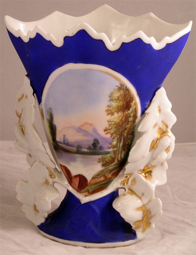 PAIR OF OLD PARIS MANTEL VASES - Picture 3 of 6