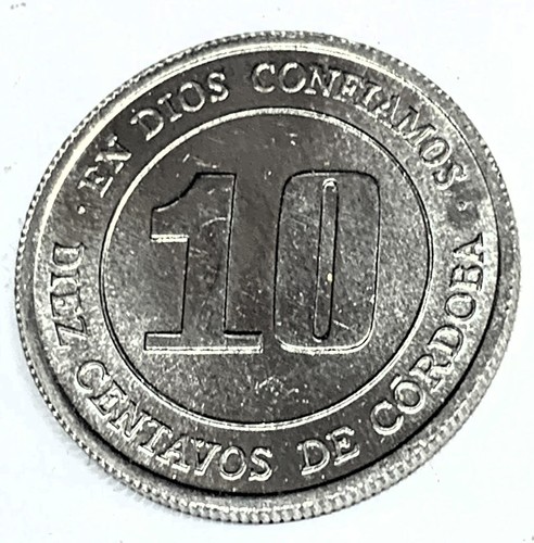 # C344  NICARAGUA   10 CENTAVOS   COIN,    1974 - Picture 2 of 2
