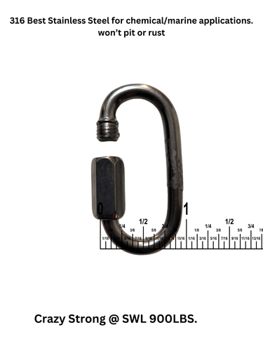 316 Edelstahl Quick Link 3/16" (5mm) Marine Grade zum Wandern, Segeln - Bild 3 von 8