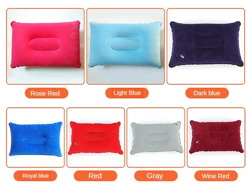INFLATABLE TRAVEL NECK & HEAD PILLOW PILLOWS FLIGHT REST SLEEP CUSHION SUPPORT - Picture 24 of 72