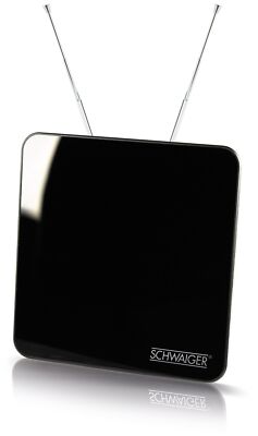 Antenne DVB T2 Aktiv Zimmerantenne Fernseh Radio DAB+ Receiver HD Innen schwarz