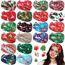 20 Pieces Christmas Headband for Women Christmas Stretchy Headbands Elastic H...