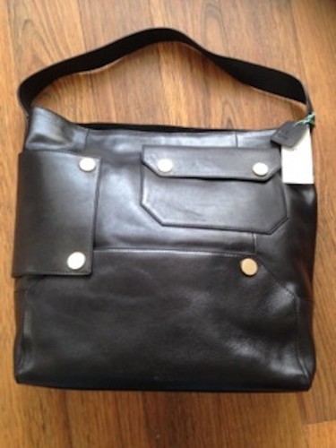 Kin by John Lewis LUNA Leder SCHULTERTASCHE Einkaufstasche Phantom Black NEU