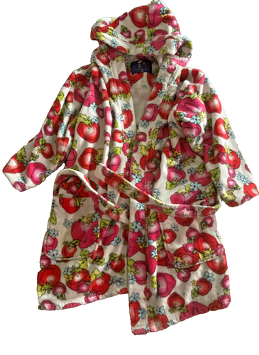 Strawberry Bratz Brand Robe Pink Cotton Size XL Belted Bathrobe Kids Made Turkey