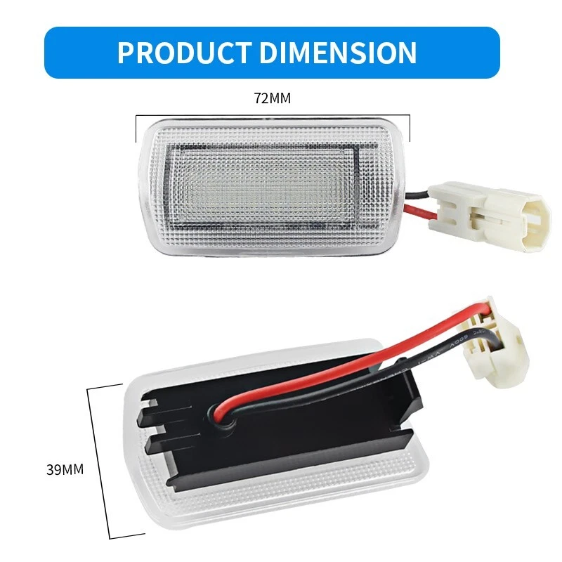 2x Full LED Side Door Courtesy Lights For 2001-20 Lexus RC200T RX300 RC350 RC-F - Image 3 of 4
