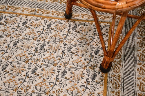 Alfombra de algodón floral hecha a mano alfombra de algodón alfombra tejida a mano - Imagen 2 de 9