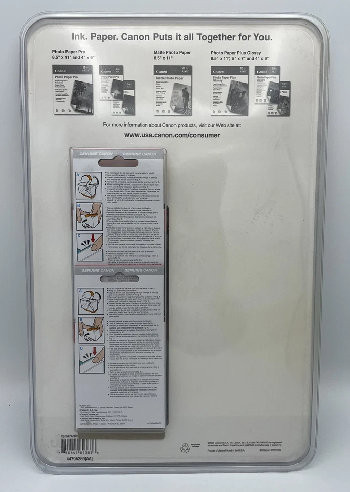 New Canon BCI-3e Two Black Ink Tanks Genuine Printer Cartridges 2003 - Image 2 of 3