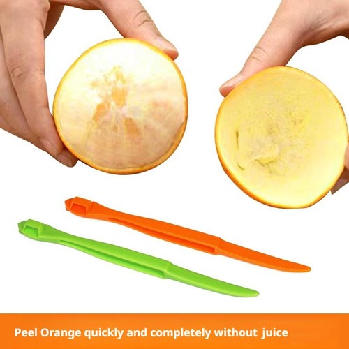 5X Orange Peeler Plastic Portable Lemon Citrus Vegetable Fruit Opener Slicer~ - Bild 5 von 11