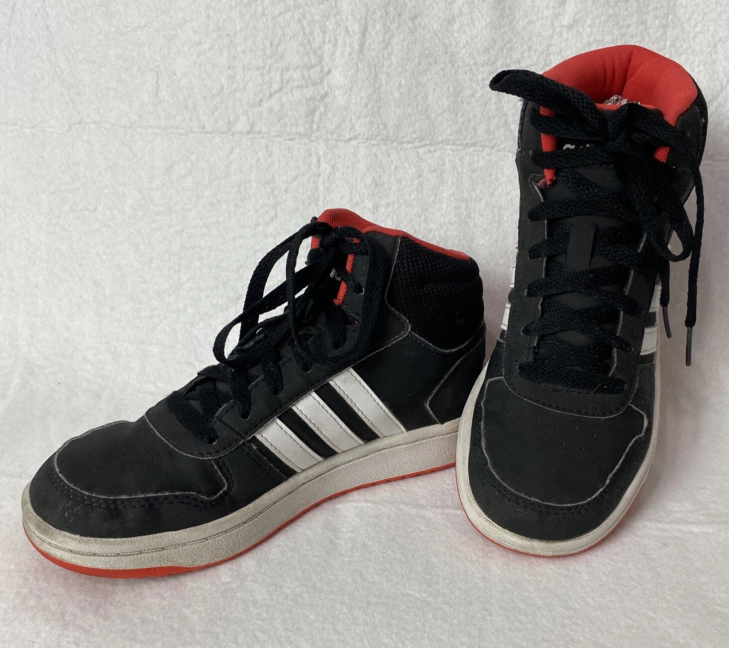 Adidas B75743 Hoops scarpe sneakers bambino alte medie 2.0 casual taglia 3