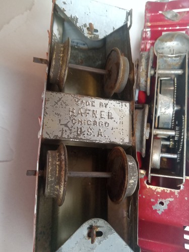 HAFNER WYANDOTTE O BLECH AUFZIEHZUG SET 3-TEILIG, MOTOR 1010, TANKWAGEN funktionstüchtig - Bild 14 von 16