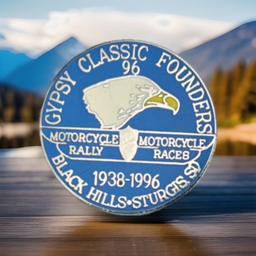 1938-1996 Black Hills Motor Club Classic Sturgis Rally 58th Year Hat Pin (1)