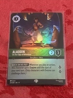 EPIC Lorcana Winterspell - Aladdin - On the Edge of Adventure 211/204 FOIL EPIC